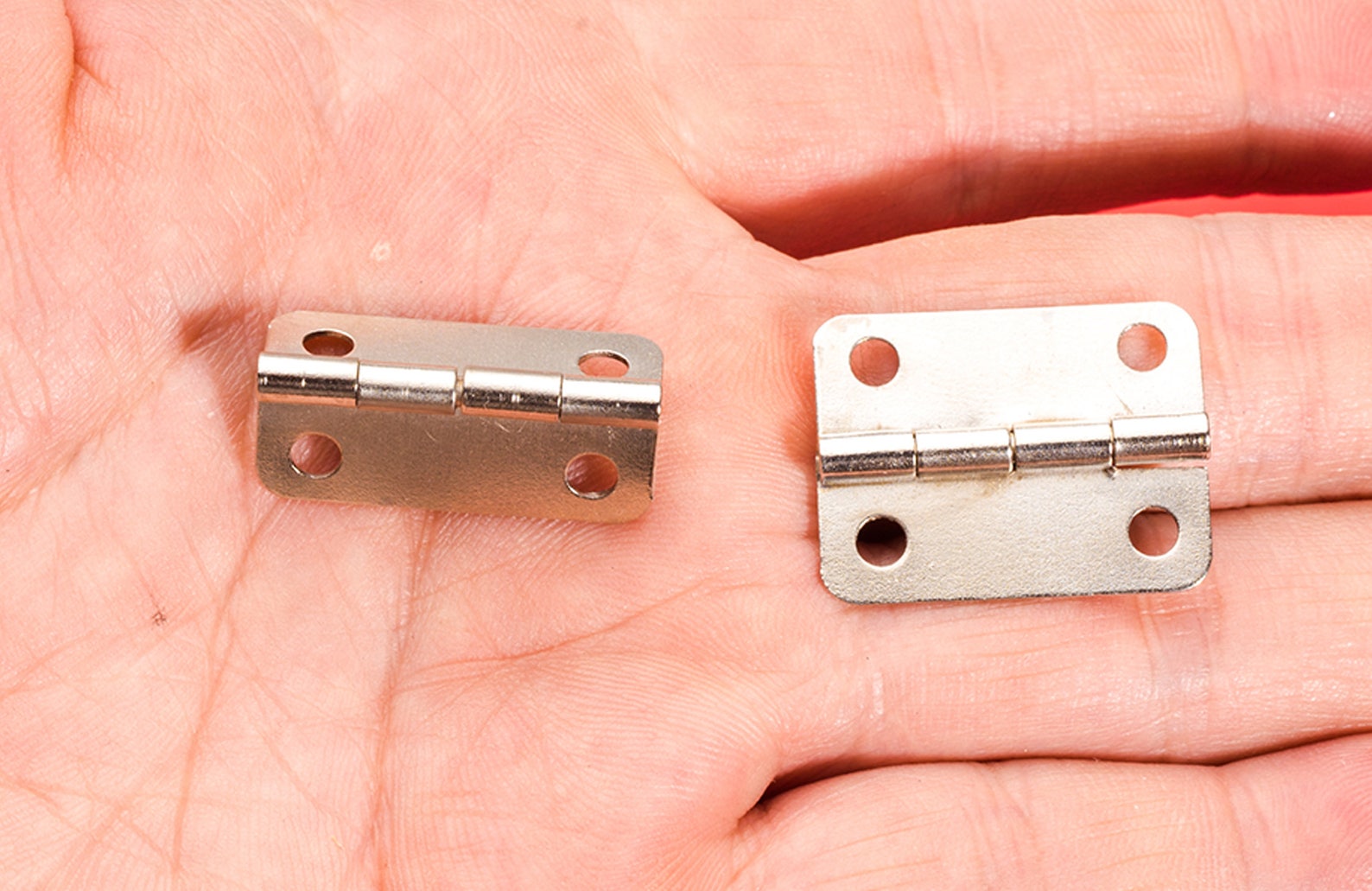 20 Small Silver Hinges Round Edge Box Gemel Iron Flat Flap Etsy