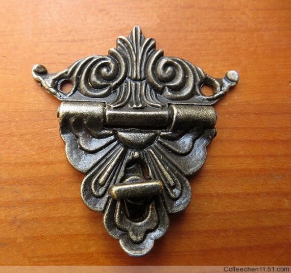 5 Stk Schmuck Kasten Vintage Stil Blume Riegel Hasp Schloss Schnalle