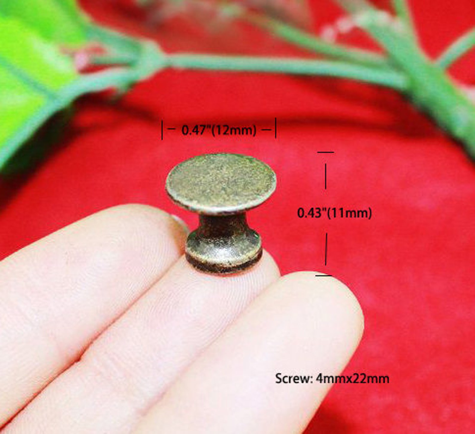 10 Button Mini Knobs Classic Vintage Metal Drawer Knob Etsy