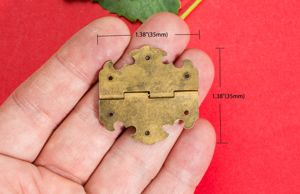 Pair of Retro Chinese Hinges Bronze Copper Blinds Décor Etsy