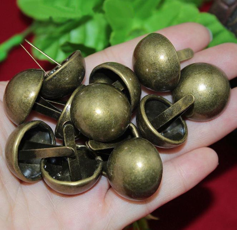 50 Antique Bronze Brads Double Feet Tacks Upholstery Iron Etsy