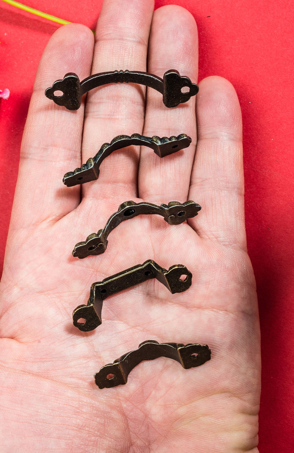 10 Metal Mini Pulls Gift Box Jewelry Box Handle Bureau Etsy