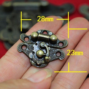 Restoring Ancient Swing Hasp Jewelry Wooden Box Lock Catch Latches For Journals Buckle Clasp Hardware Five Size1.13.3 h8 image 5