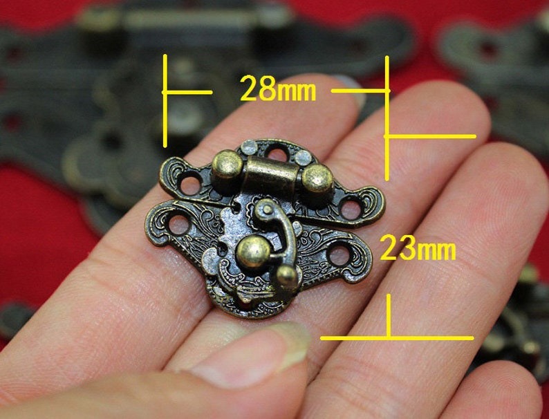 Restoring Ancient Swing Hasp Jewelry Wooden Box Lock Catch Latches For Journals Buckle Clasp Hardware Five Size1.13.3 h8 image 5