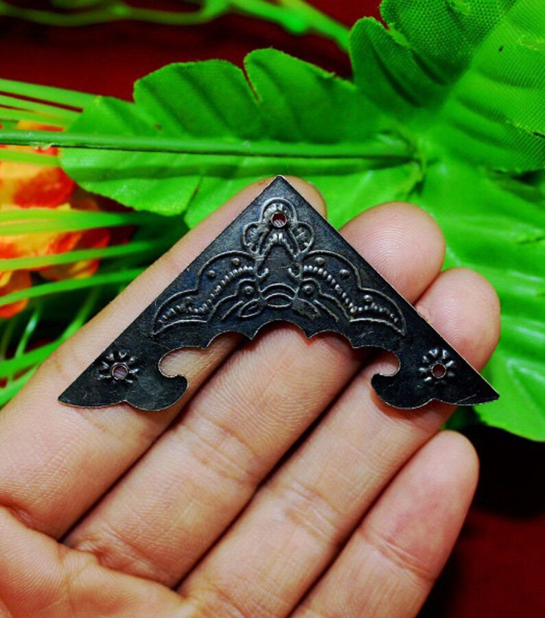 12 Flat Corner Brackets Classic Triangle Protection Sides Etsy