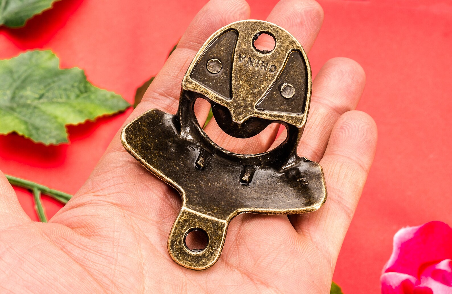 Bronze Bottle Opener Retro Wall Fixed Bottle Open Hardware Etsy