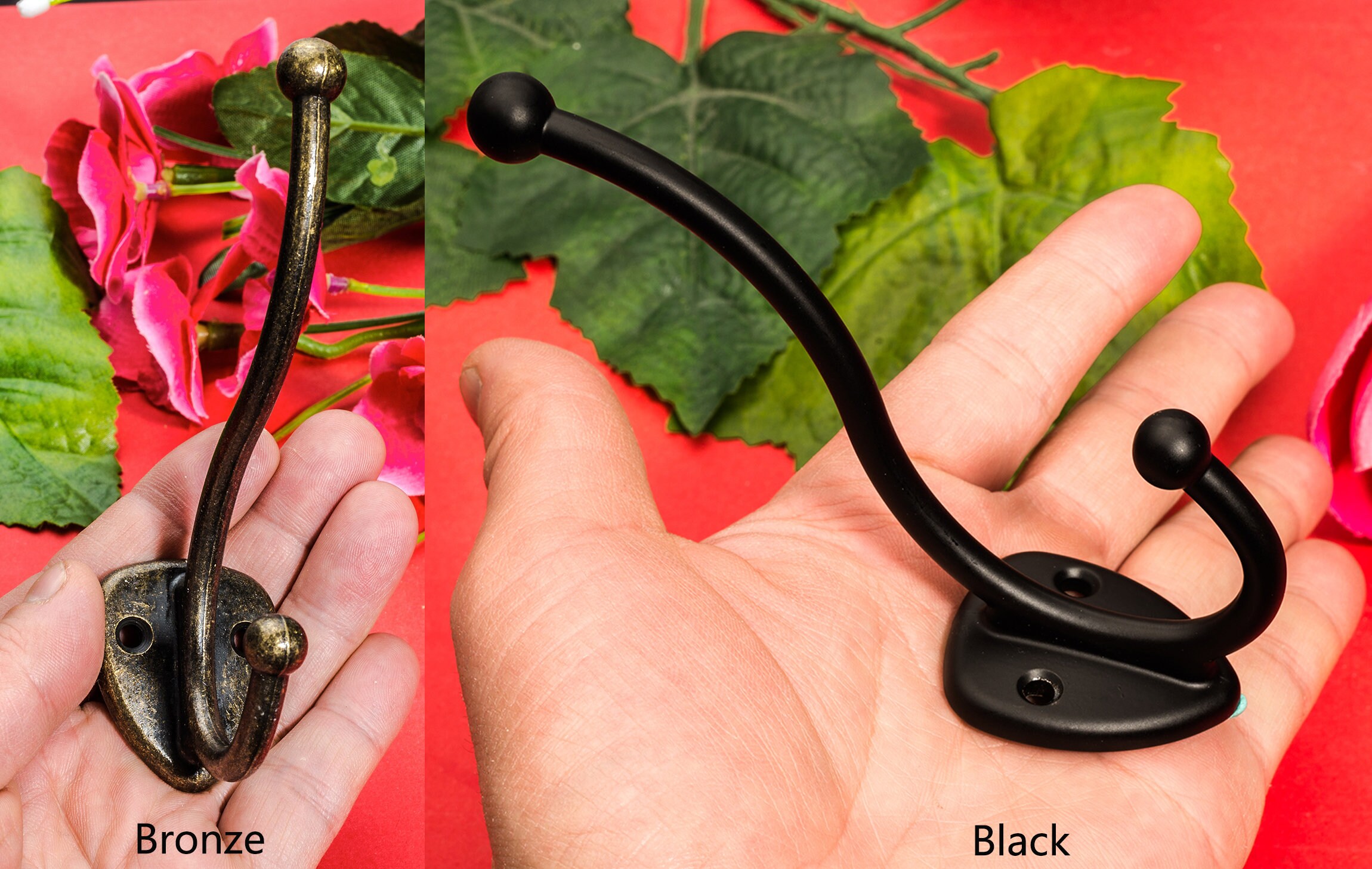 Vintage Clothing Hooks Retro Bronze Black Décor Alloy Etsy