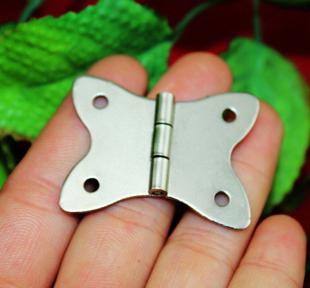 10 White Butterfly Hinges Iron Fixed Wooden Gift Box Gemel Etsy