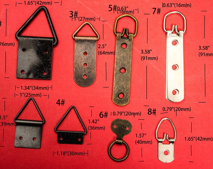 10 Picture Hooks Antique Iron Hangers Photo Frame Supplies Etsy
