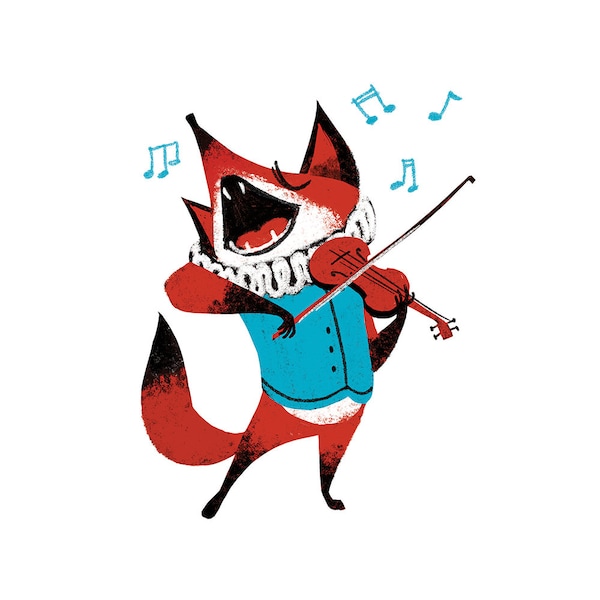 Medium Art Print - Singing Fox