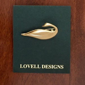 Ken Kantro Bird Pin/Kenneth Kantro Lovell Designs Resting Goose Pin/Lovell Designs Gold Plated Resting GOOSE Pin Brooch/Goose Pin