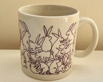 Taylor and Ng Coffee Mug/1979 Brown NAUGHTY RABBITS Mug/vintage Naughty  Rabbits 1979 Signed by Win Ng Mug - Etsy