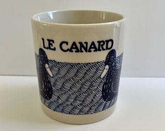 Taylor and Ng Coffee Mug/1979 BLUE LE CANARD Mug/Vintage Le Canard 1979 Signed by Win Ng Mug/Le Canard Mug/Taylor Ng Mug