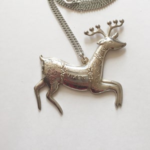 Sterling Silver Oneida Brooch, Sterling Silver Oneida 1975 Vixen Reindeer Pendant, Vixen Reindeer Pendant, Oneida Sterling Vixen,925Reindeer