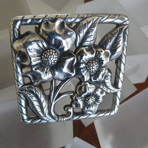 Sterling Flower Pin/DANECRAFT Flower Pin/Danecraft Sterling Silver Flower Brooch Pin/Danecraft Sterling Flower Pin/Vintage Danecraft Pin