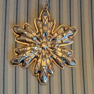 1974 Gorham Sterling Silver Snowflake, Gorham Sterling Silver Snowflake, Vintage 1974 Gorham Sterling Silver Snowflake,1974 Gorham Snowflake