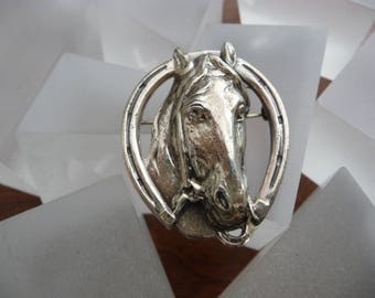 Sterling Silver Horse Head Pin/Sterling Horse Shoe Pin/Lang Sterling Horse Head Pin/Lang Sterling Horse Pin/Lang Horse Pin/Horse Lover Gift