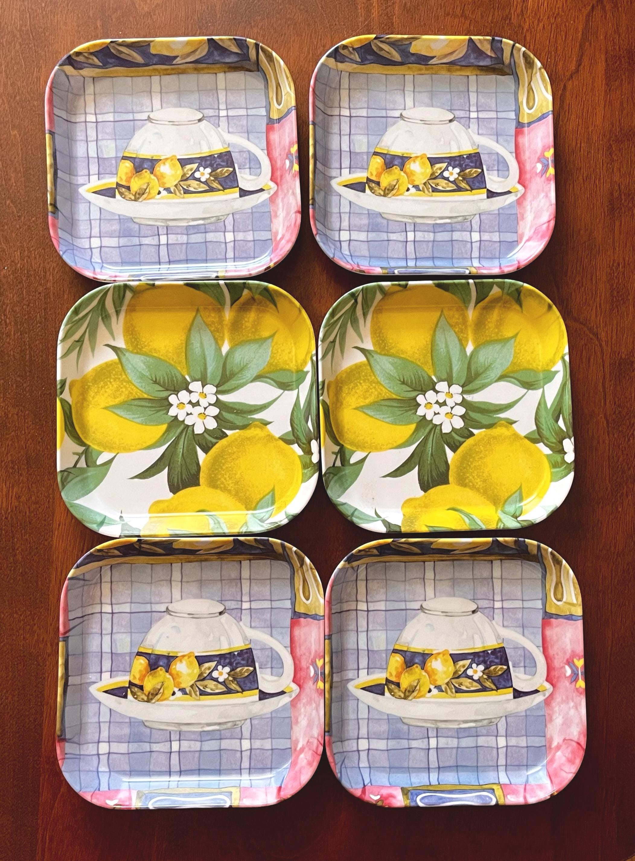 名作 mebel clam box イタリア製 60sビンテージ スペースエイジ Vintage MEBEL Lemon Melamine Trays, Made in Italy - Etsy