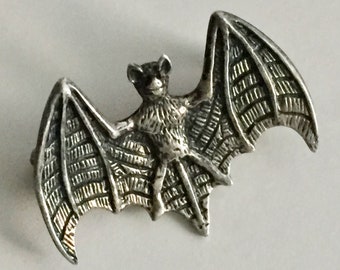 BAT Pin/WEBSTER Sterling Silver BAT Pin/Sterling Silver Bat Pin/Webster Sterling Bat Pin/Vintage Sterling Halloween Bat Pin/Halloween Pin