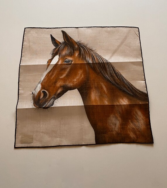 HORSE Hankie Handkerchief/Vintage THOROUGHBRED Ho… - image 6