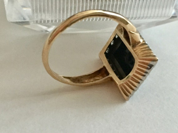 Vintage 10K Yellow Gold Eastern Star Ring/Masonic… - image 9