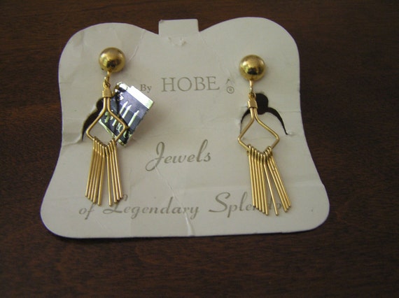 Hobe Earrings, Hobe Art Deco Earrings, Hobe Dangle