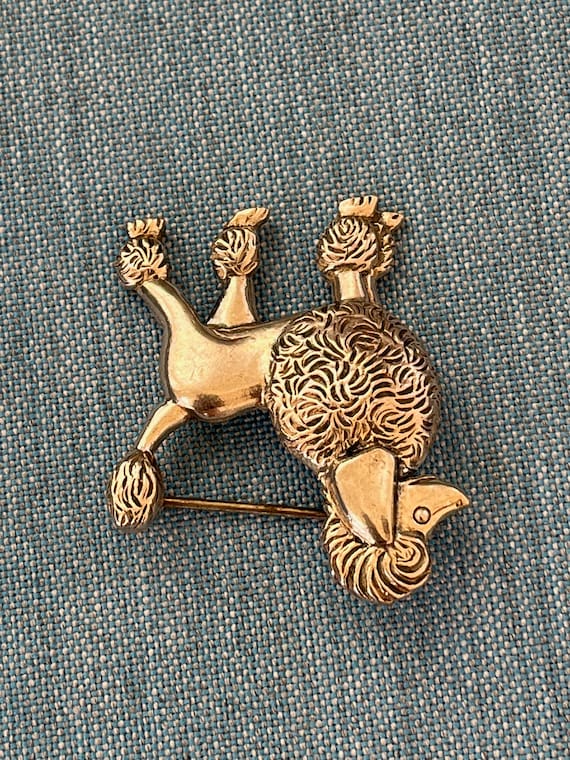 Vintage Signed NAPIER Sterling Silver POODLE Dog … - image 7