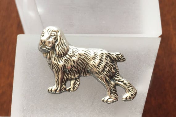 Beau Sterling Spaniel Pin, Sterling Spaniel Pin, … - image 1