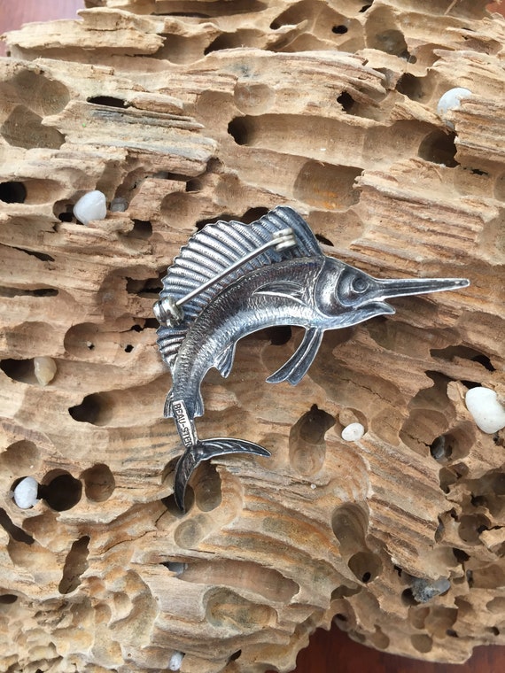 Sterling Silver Sailfish Pin/Sterling Silver Swor… - image 5