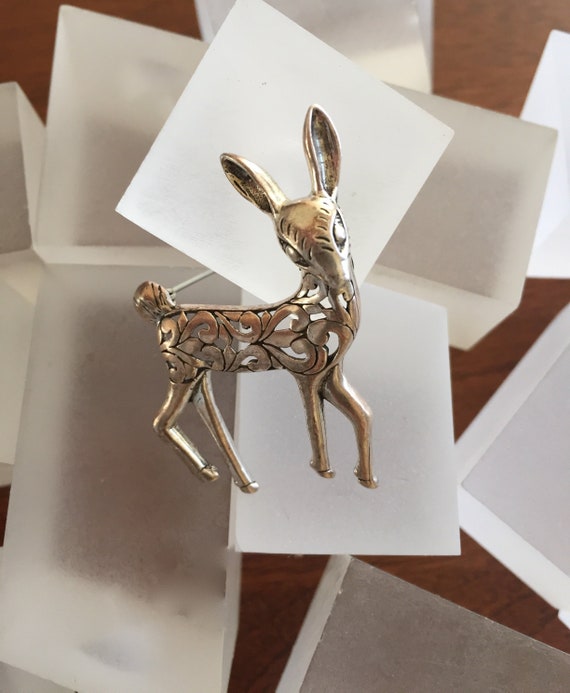 Vintage Jezlaine Sterling Deer Pin/Jezlaine Sterl… - image 1