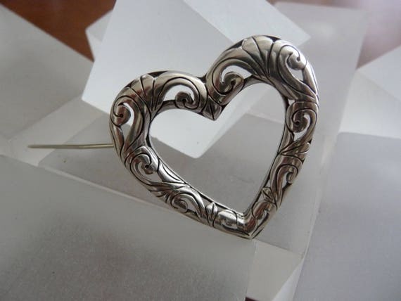 Vintage Jezlaine Sterling Heart Pin/Vintage Jezla… - image 5