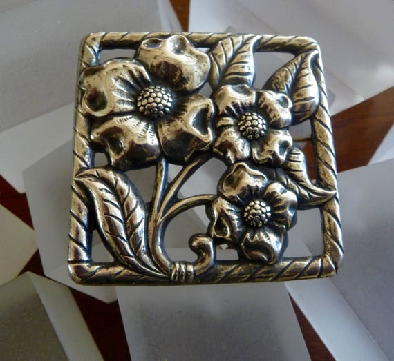 Sterling Flower Pin/DANECRAFT Flower Pin/Danecraf… - image 2