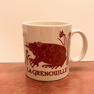 Taylor and Ng Coffee Mug/1978 BROWN LA GRENOUILLE Mug/Vintage La Grenouille 1978 Signed by Win Ng Mug/La Grenouille Mug/Taylor Ng Mug