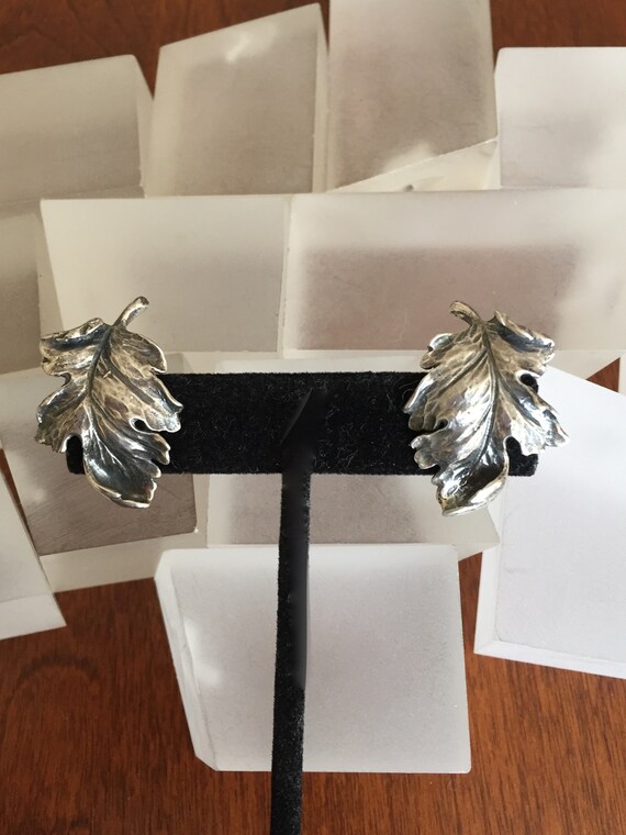 Vintage Signed NAPIER Sterling Silver Earrings/NAP