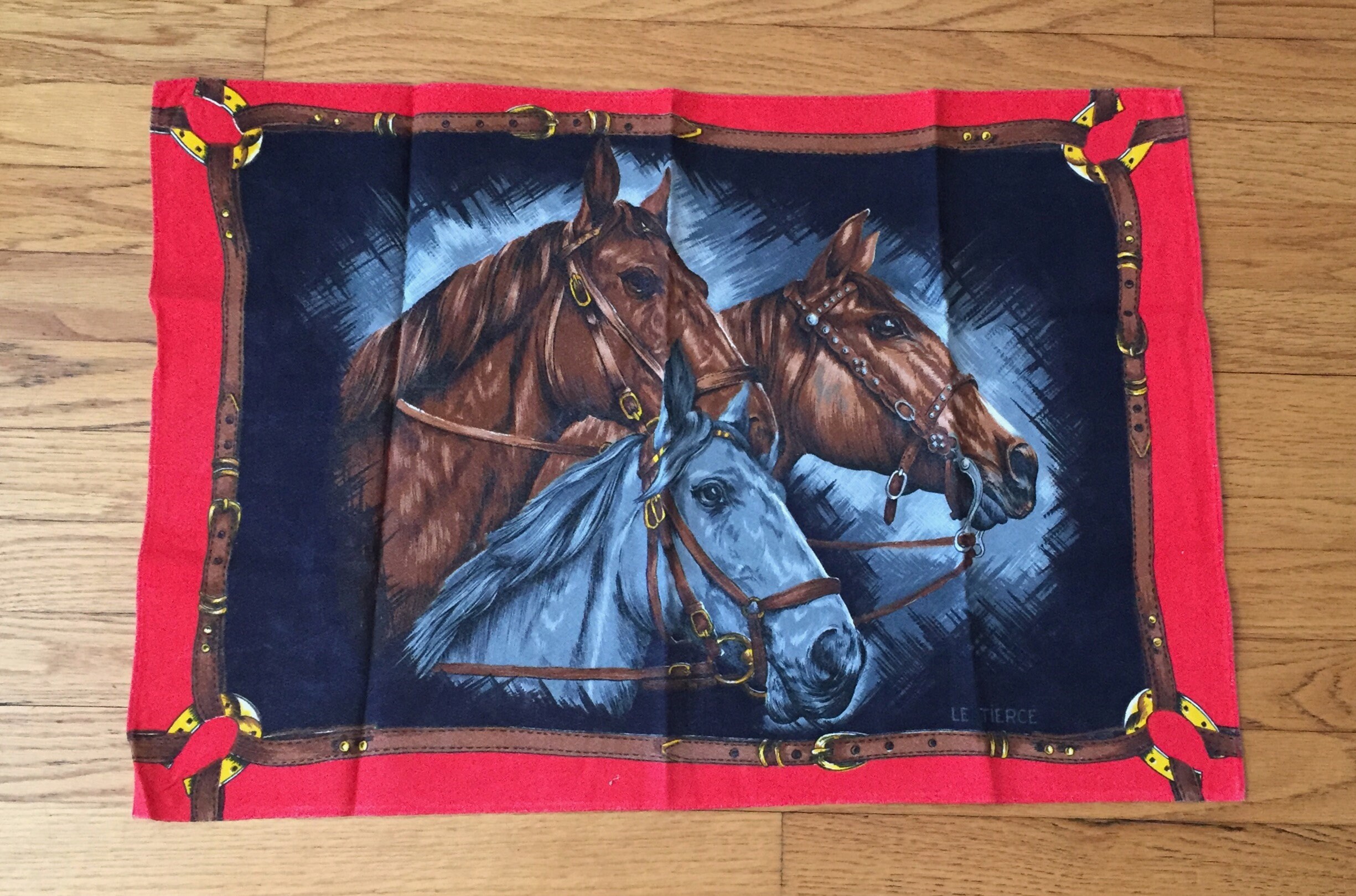 Triple Horse Head Tea Towel/Horse Towel/Three Horses Towel/Le Tierce