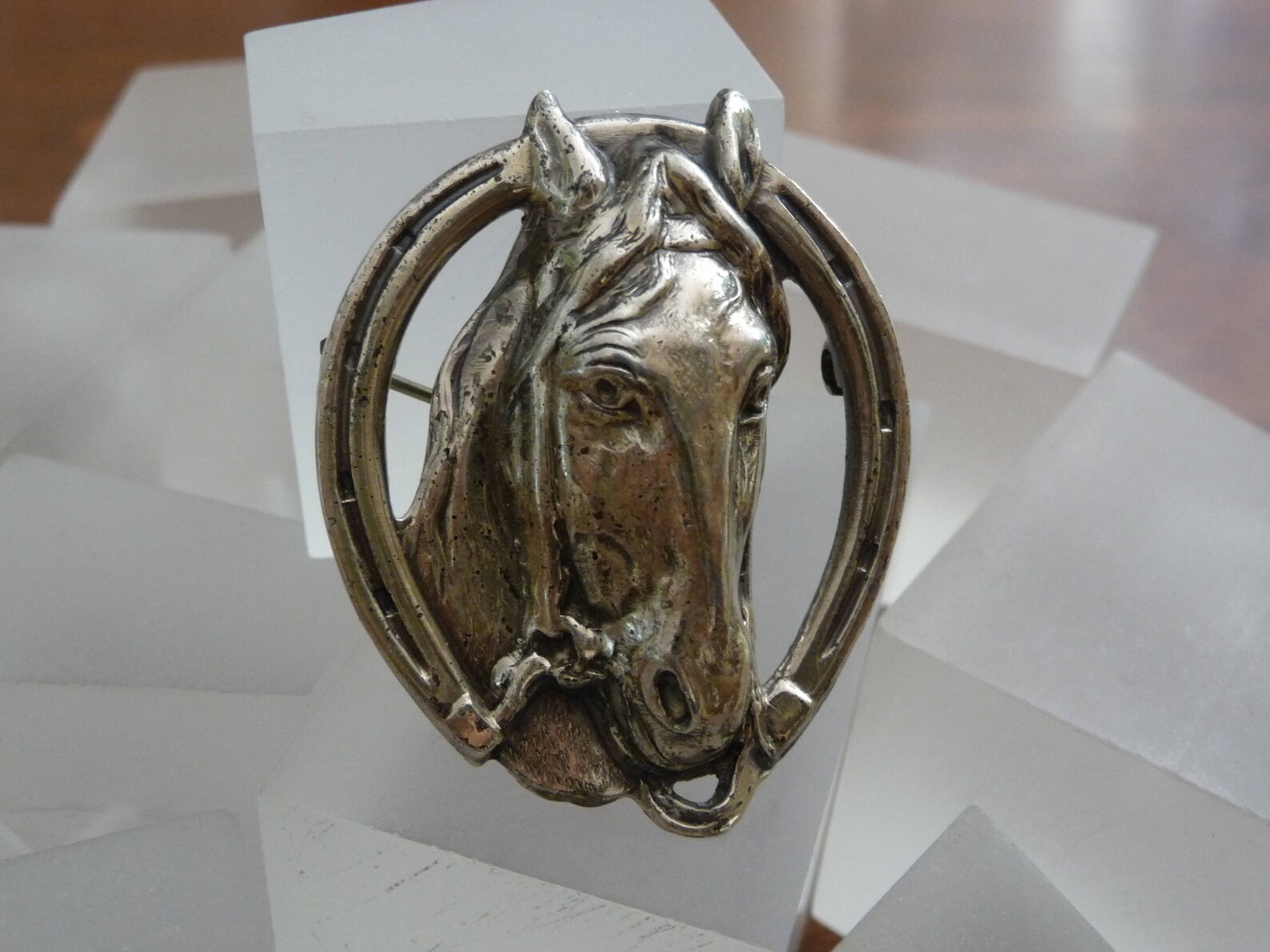 Sterling Silver Horse Head Pin/sterling Horse Shoe Pin/lang Etsy