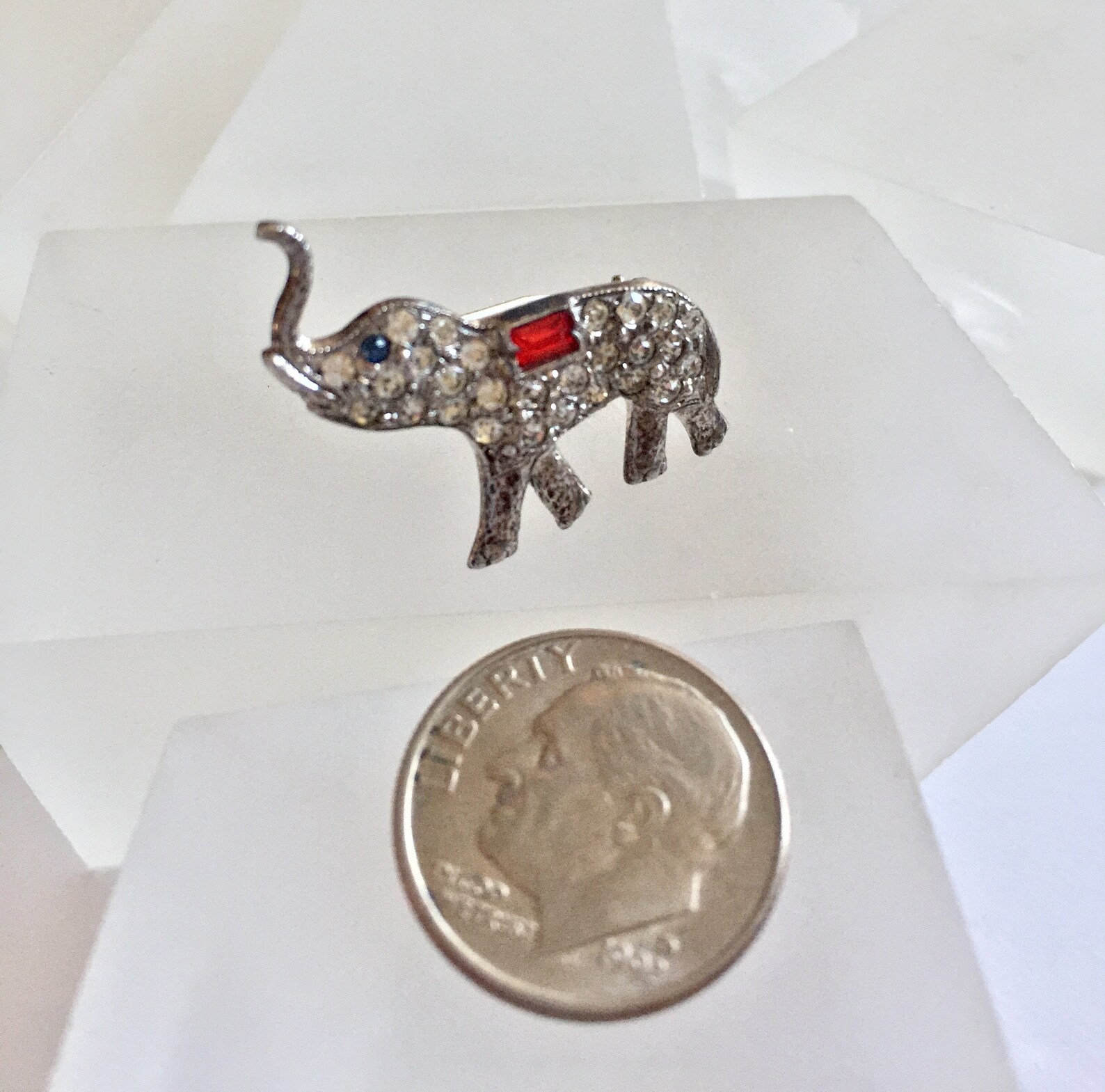 Elephant Hand Painted sterling silver Nose Pin