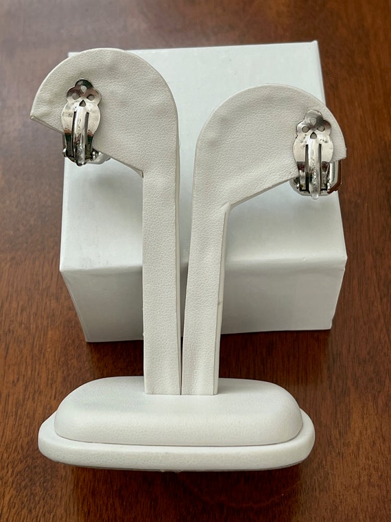 Kramer CLEAR Rhinestone Earrings/Kramer Emerald C… - image 5