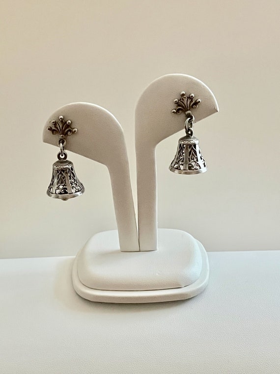 Vintage Guglielmo CINI Sterling Silver BELL Earrin