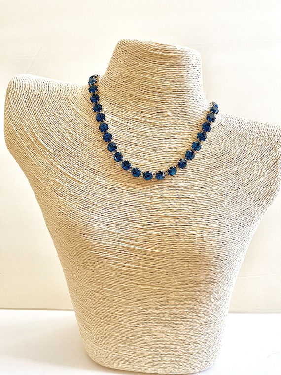 Weiss BLUE Necklace/Weiss Montana Blue Rhinestones