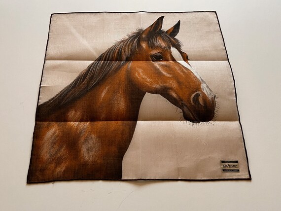 HORSE Hankie Handkerchief/Vintage THOROUGHBRED Ho… - image 10