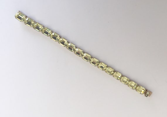 Weiss Yellow Rhinestone Bracelet/Vintage Weiss Ye… - image 6