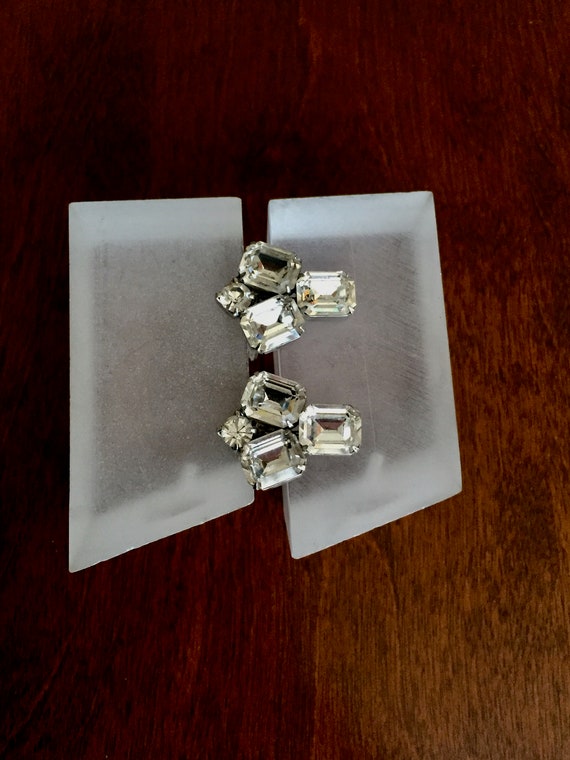 WeissClearRhinestoneEarrings,Weiss Rhinestone Ear… - image 5