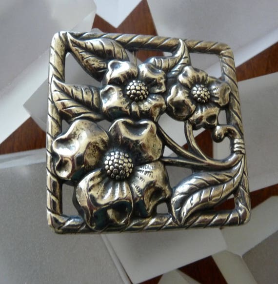 Sterling Flower Pin/DANECRAFT Flower Pin/Danecraf… - image 4