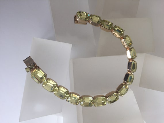 Weiss Topaz Rhinestone Bracelet/Weiss Emerald Cut… - image 10