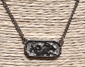 Vintage Crown Trifari Capricorn Pendant Necklace: Zodiac Jewelry