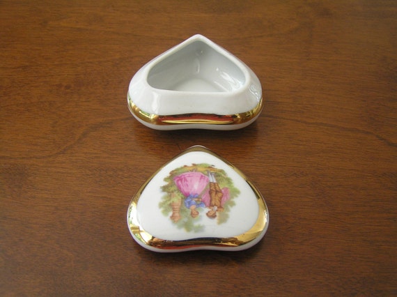 Limoges Trinket Box, Limoges Heart Shaped Trinket… - image 4