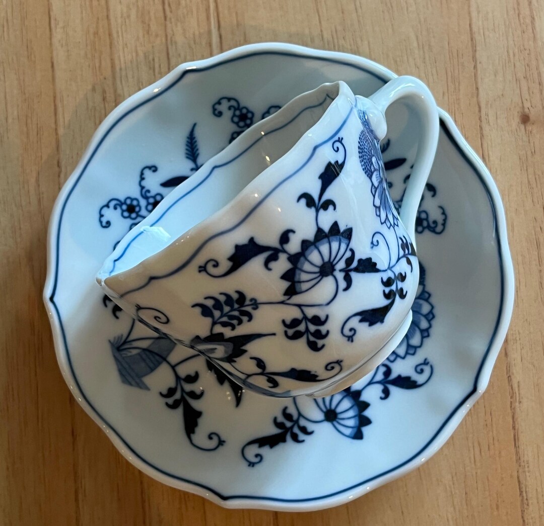 Vintage Blue Danube Tea Cup and Saucer Set: Signed Floral China - Etsy