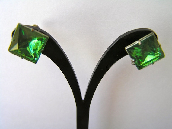 Sterling Silver Peridot Earrings/Sterling Silver Faux Peridot Earrings