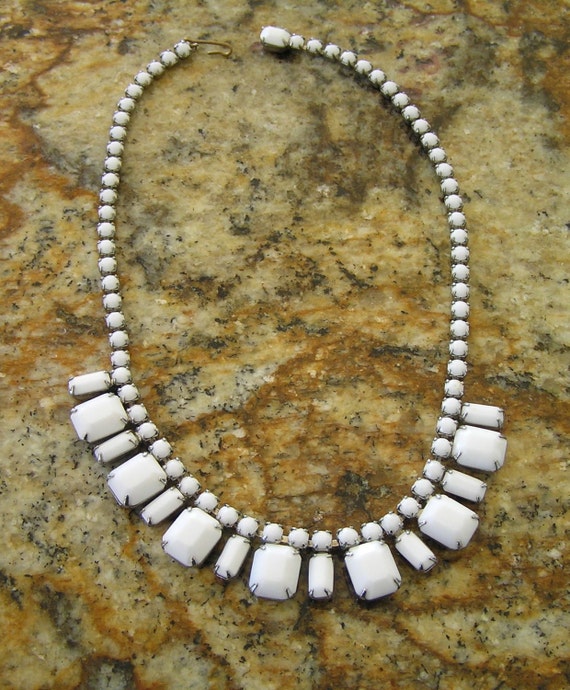 Weiss Art Deco/Weiss Black and White Necklace Bra… - image 10